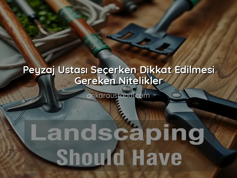 Ankara'da Peyzaj Uygulamaları İçin Usta Seçerken Dikkat Edilmesi Gerekenler
