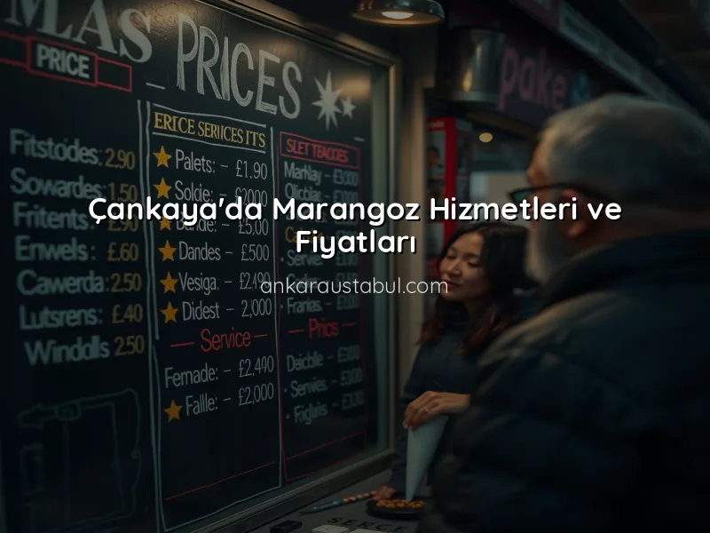 Çankaya'daki Usta Hizmetlerinde Fiyat Araştırması