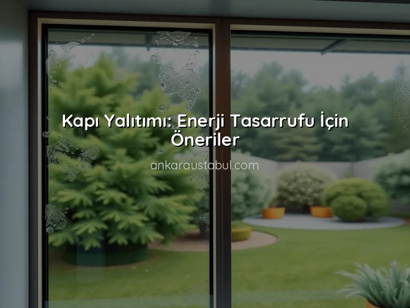 Kapı ve Pencere Isı Yalıtımı: Enerji Tasarrufu İçin İpuçları