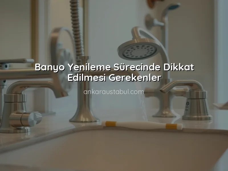 Ankara'da Banyo Yenileme ve Sıhhi Tesisat Uygulamaları
