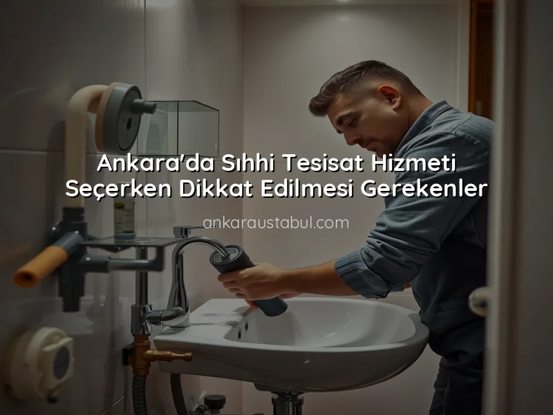Ankara'daki Sıhhi Tesisat Hizmetleri İçin En İyi İpuçları