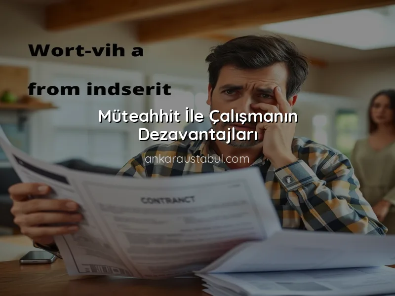 Müteahhit İle Çalışmanın Avantajları ve Dezavantajları