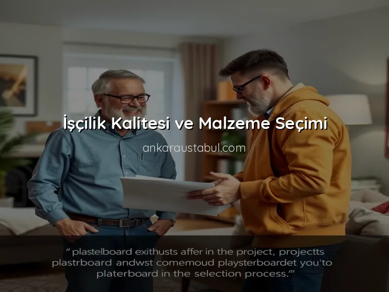 Ankara'da Alçıpan Ustası Seçerken Dikkat Edilmesi Gerekenler