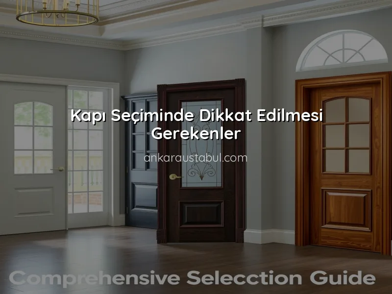 Kapı Modellerinde Trendler ve Seçim Rehberi