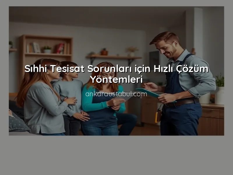 Ankara'daki Sıhhi Tesisat Hizmetleri İçin En İyi İpuçları