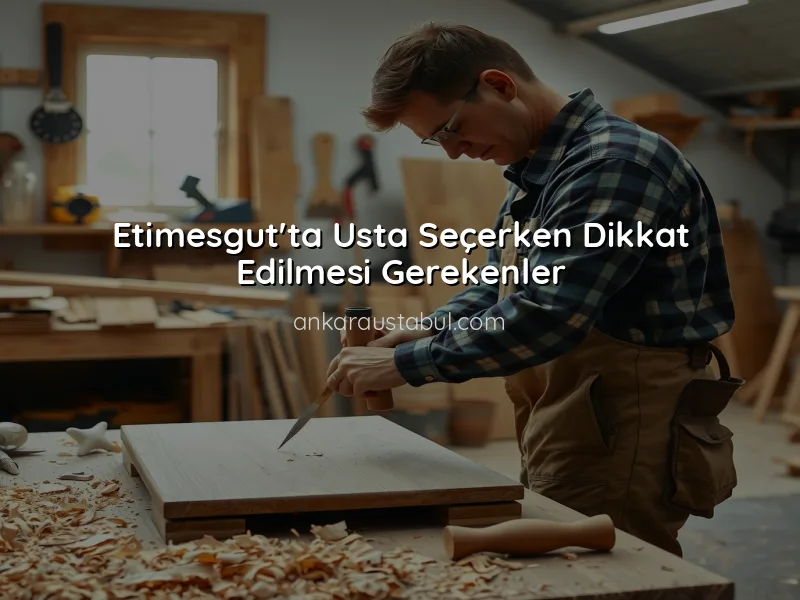 Etimesgut'ta Usta Hizmetleri İçin Doğru Adresler