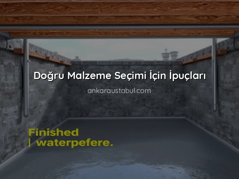 Su Yalıtımında Doğru Malzeme Seçimi Nasıl Yapılır?