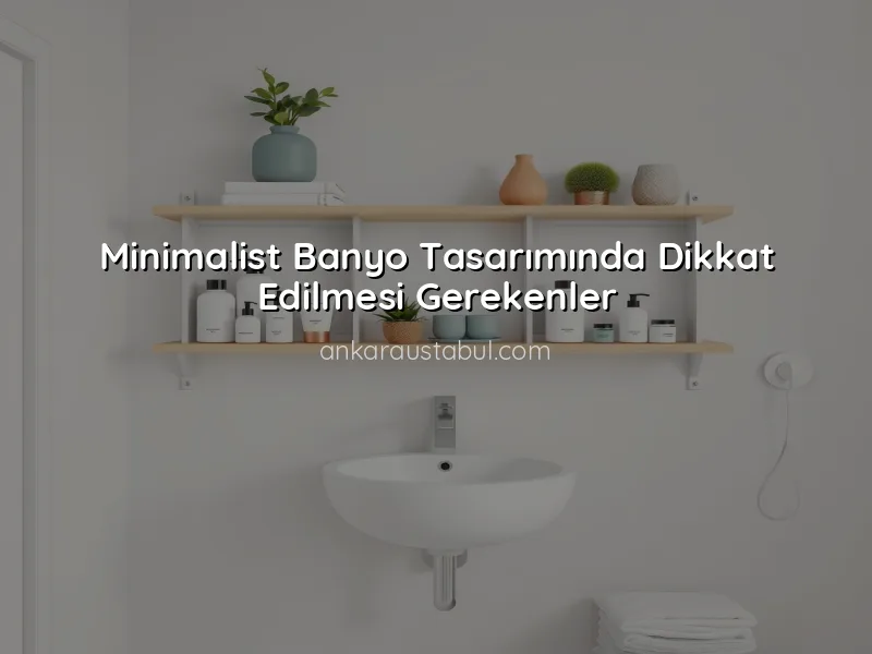 Minimalist Banyo Tasarımı İçin İpuçları