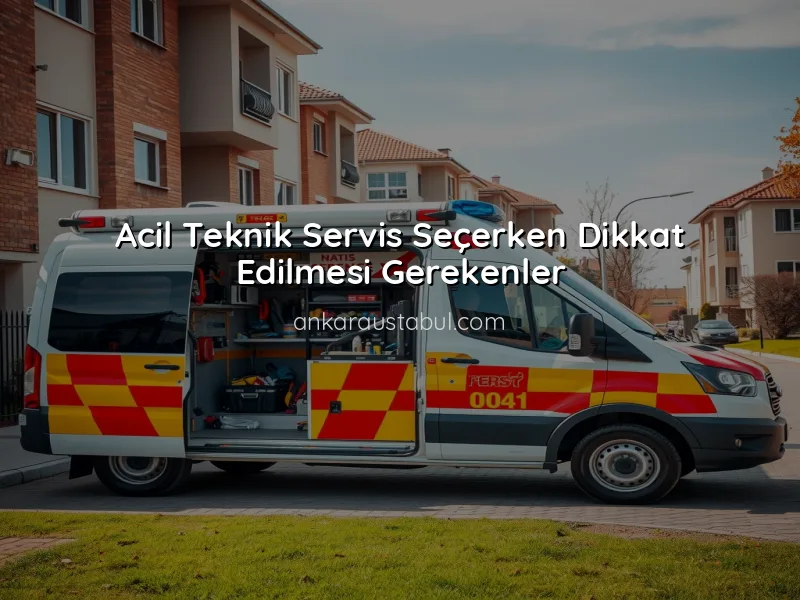 Ankara'da Acil Teknik Servis İhtiyacınız Olduğunda Ne Yapmalısınız?
