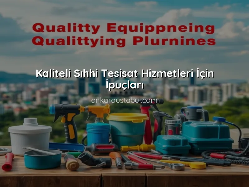 Ankara'daki Sıhhi Tesisat Hizmetleri İçin En İyi İpuçları
