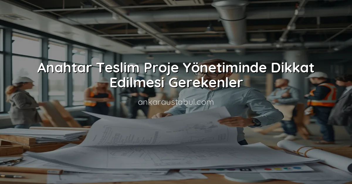 Anahtar Teslim Proje Yönetiminde Dikkat Edilmesi Gerekenler