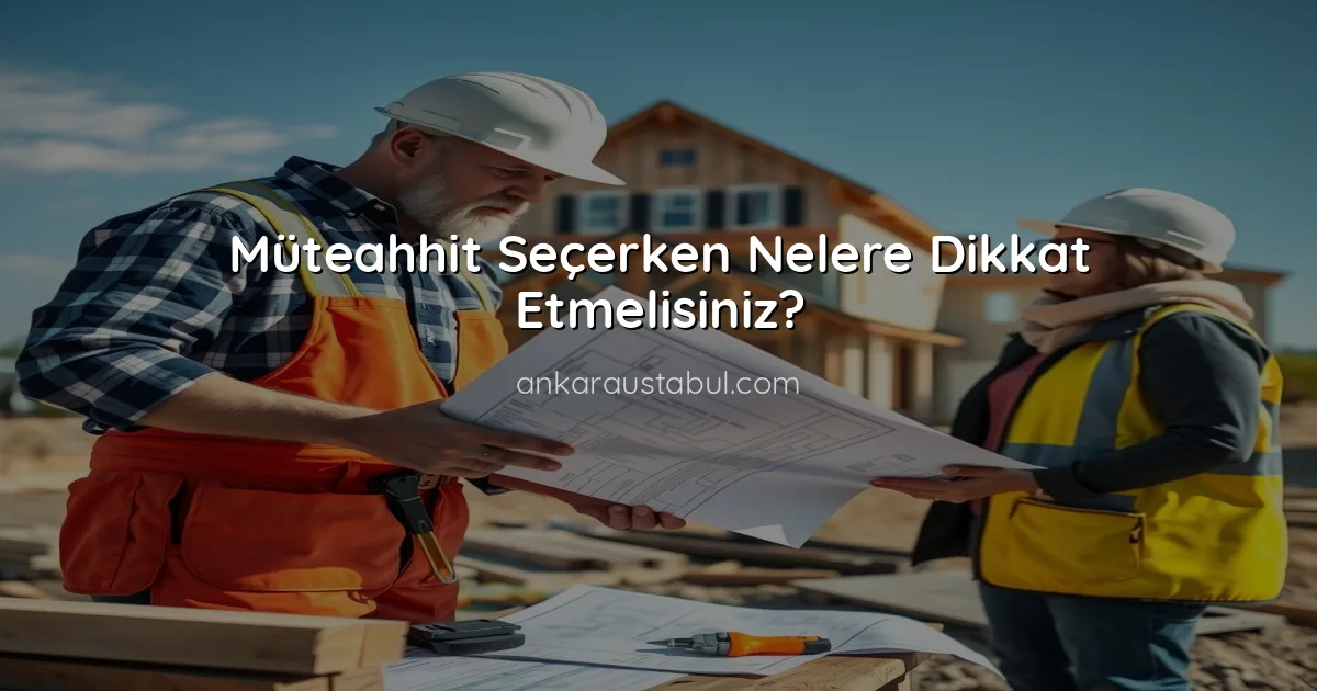 Müteahhit Seçerken Nelere Dikkat Etmelisiniz?
