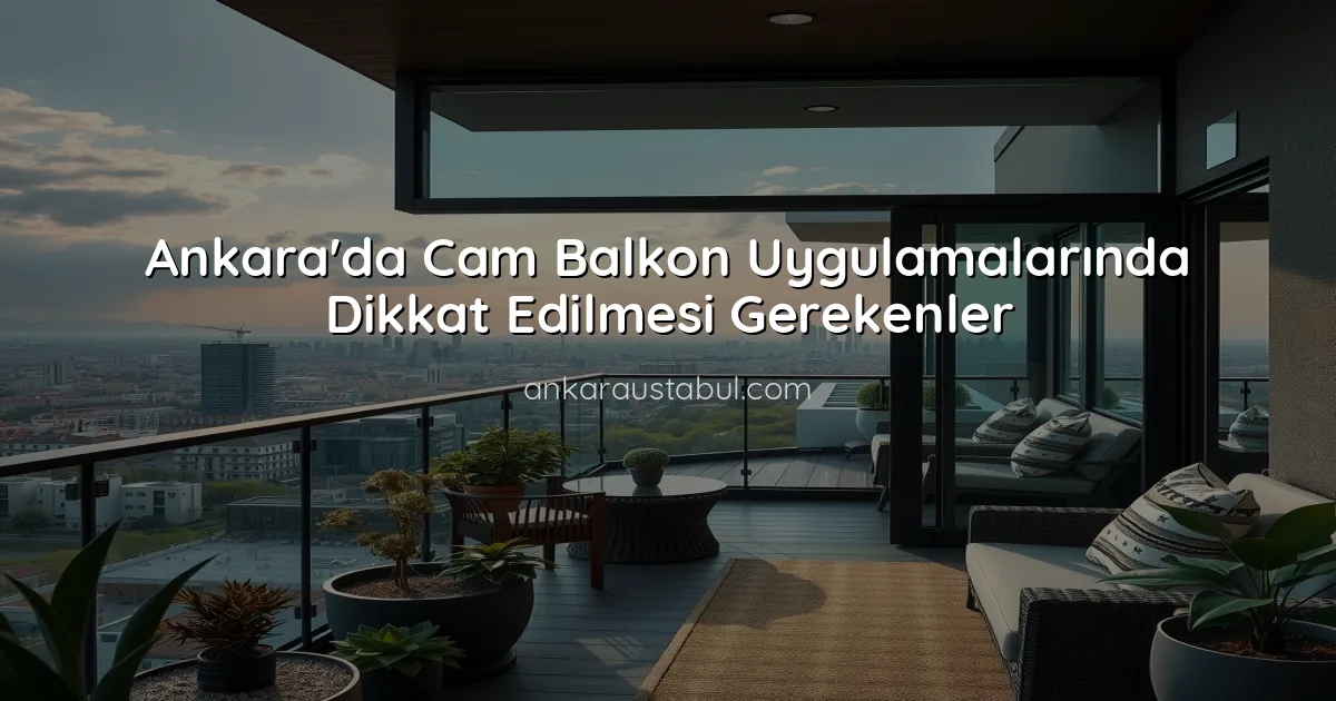 Ankara'da Cam Balkon Uygulamalarında Dikkat Edilmesi Gerekenler