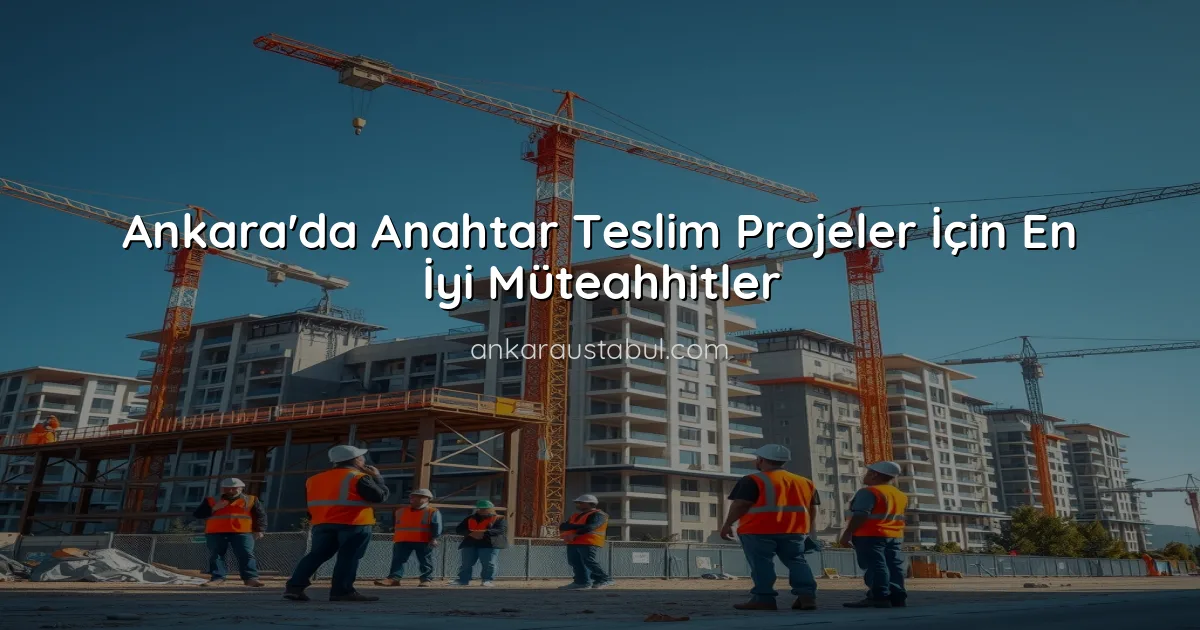 Ankara'da Anahtar Teslim Projeler İçin En İyi Müteahhitler