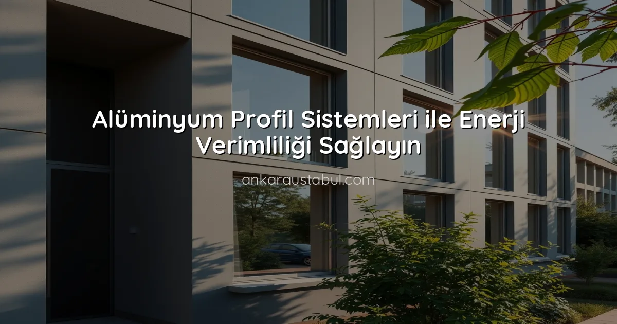 Alüminyum Profil Sistemleri ile Enerji Verimliliği Sağlayın