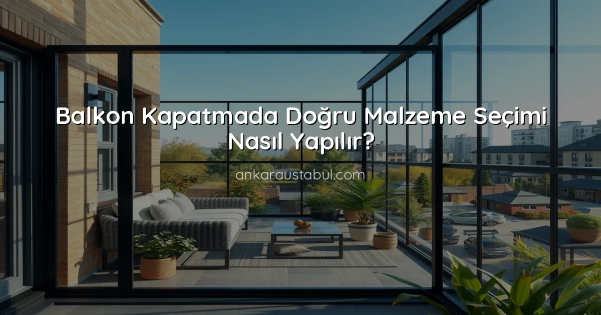Balkon Kapatmada Doğru Malzeme Seçimi Nasıl Yapılır?