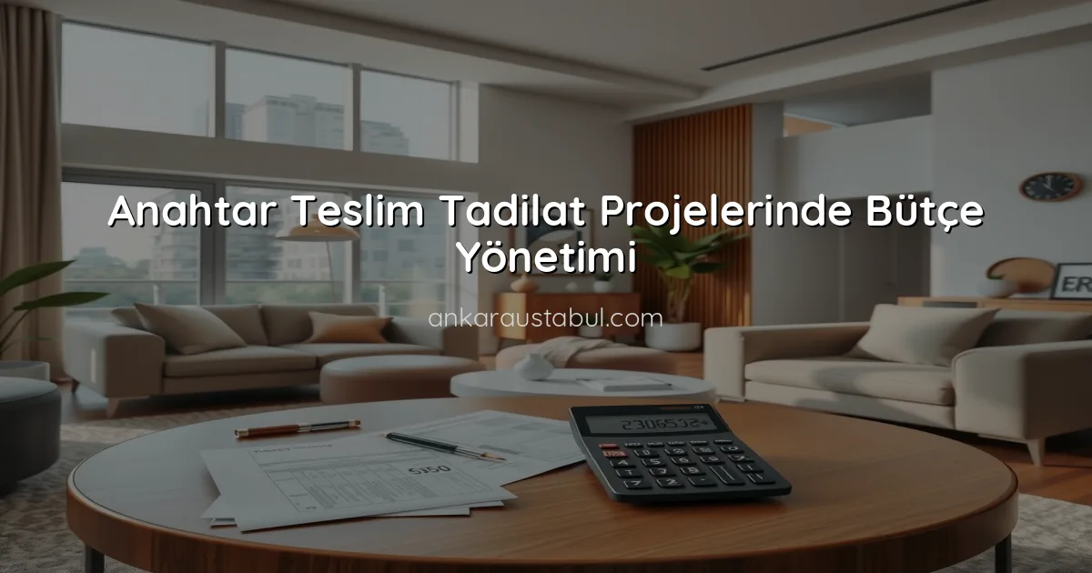 Anahtar Teslim Tadilat Projelerinde Bütçe Yönetimi