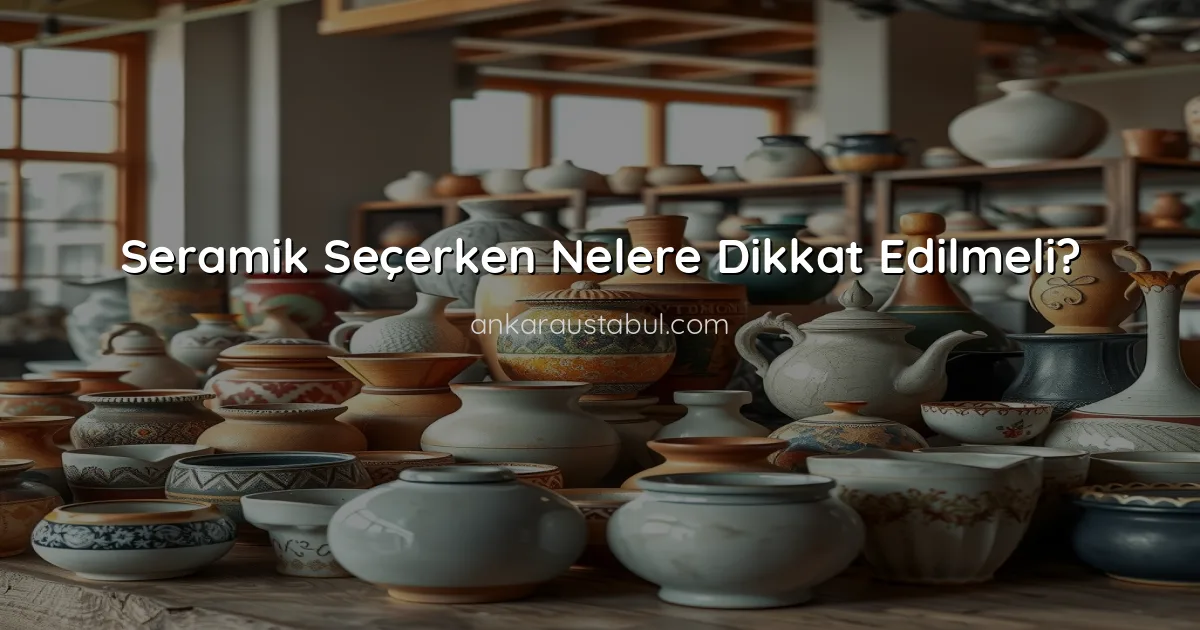 Seramik Seçerken Nelere Dikkat Edilmeli?