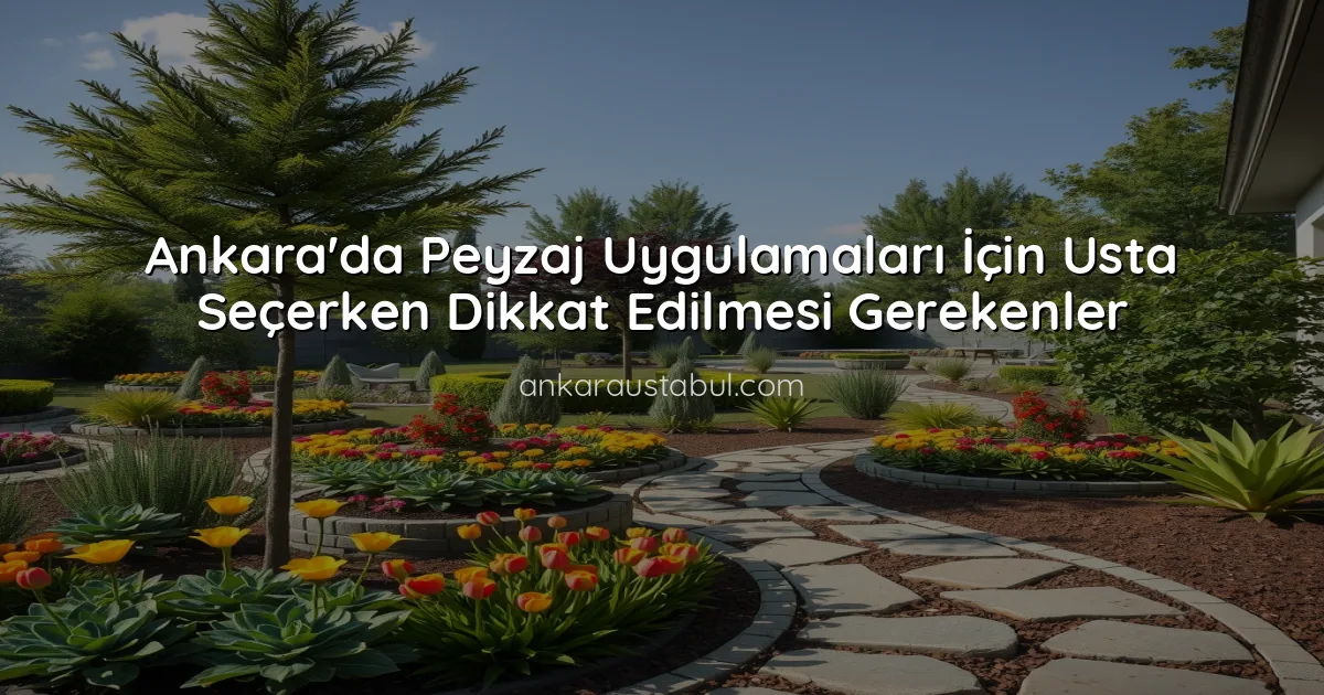 Ankara'da Peyzaj Uygulamaları İçin Usta Seçerken Dikkat Edilmesi Gerekenler