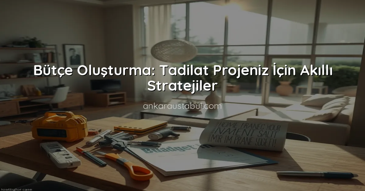 Bütçe Oluşturma: Tadilat Projeniz İçin Akıllı Stratejiler