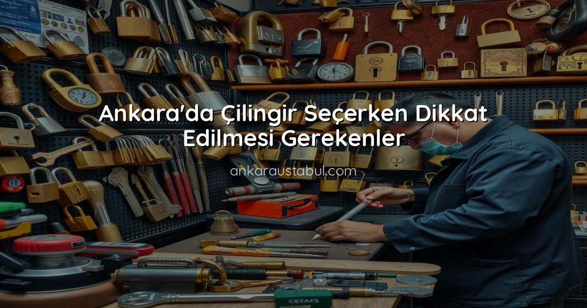 Ankara'da Çilingir Seçerken Dikkat Edilmesi Gerekenler