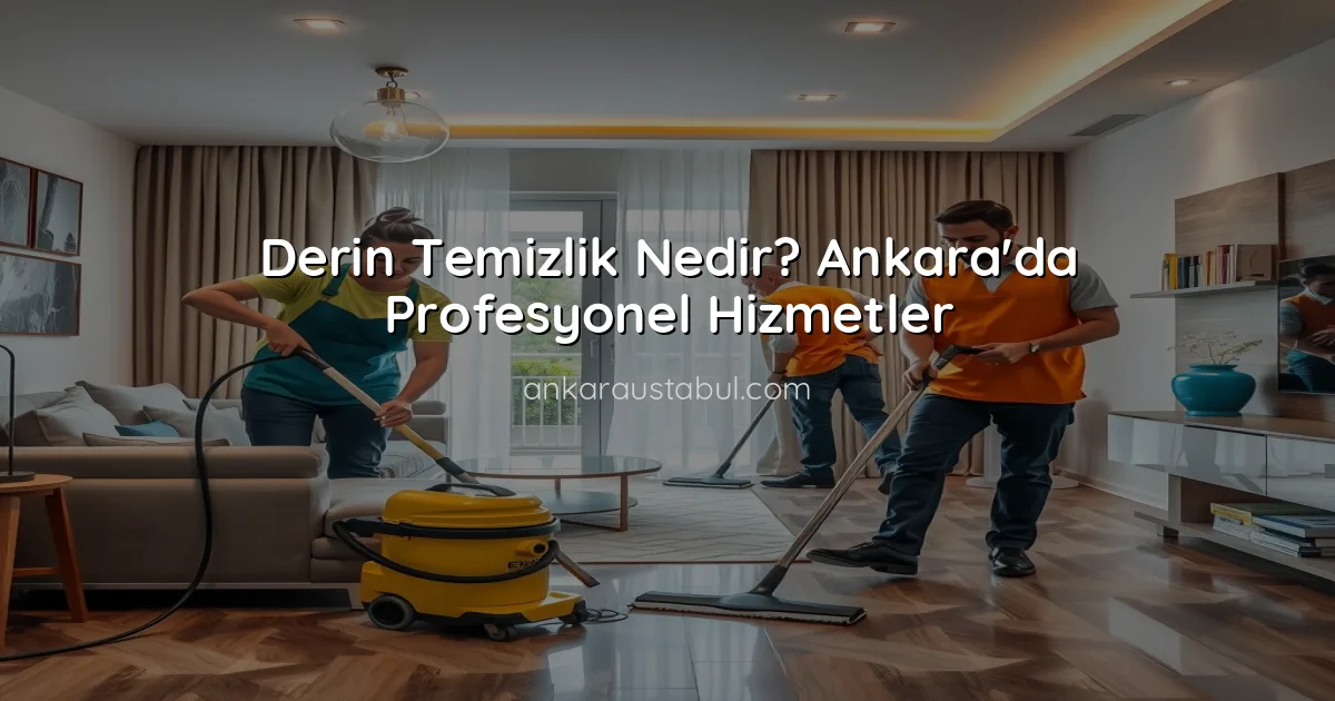 Derin Temizlik Nedir? Ankara'da Profesyonel Hizmetler