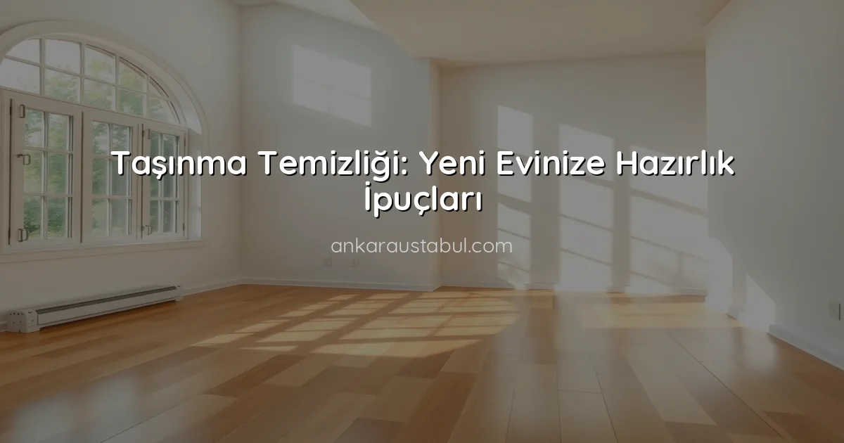 Taşınma Temizliği: Yeni Evinize Hazırlık İpuçları