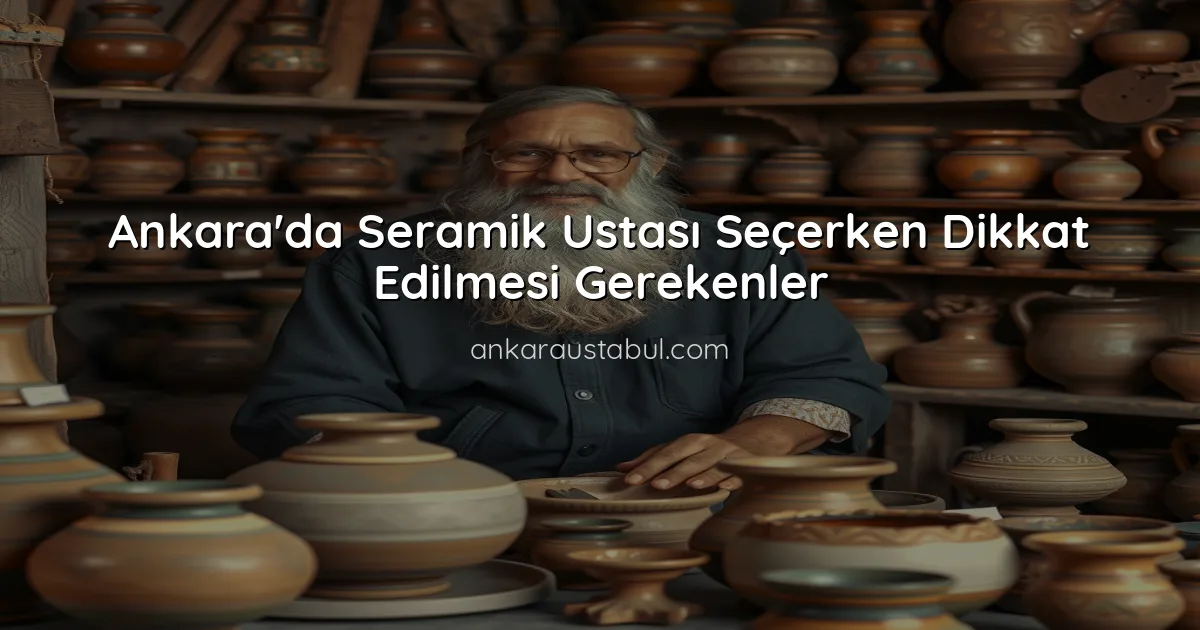 Ankara'da Seramik Ustası Seçerken Dikkat Edilmesi Gerekenler