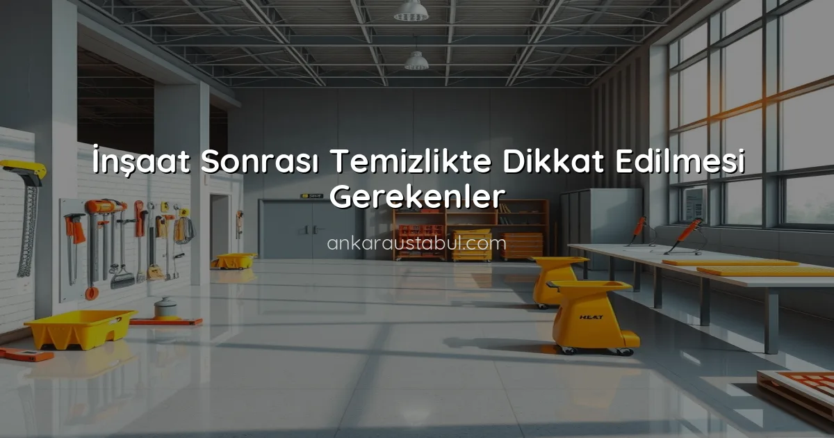 İnşaat Sonrası Temizlikte Dikkat Edilmesi Gerekenler