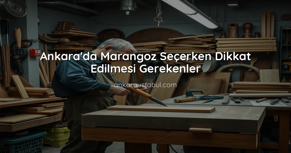 Ankara'da Marangoz Seçerken Dikkat Edilmesi Gerekenler
