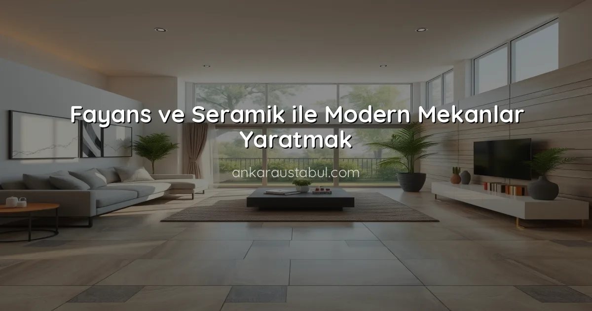 Fayans ve Seramik ile Modern Mekanlar Yaratmak