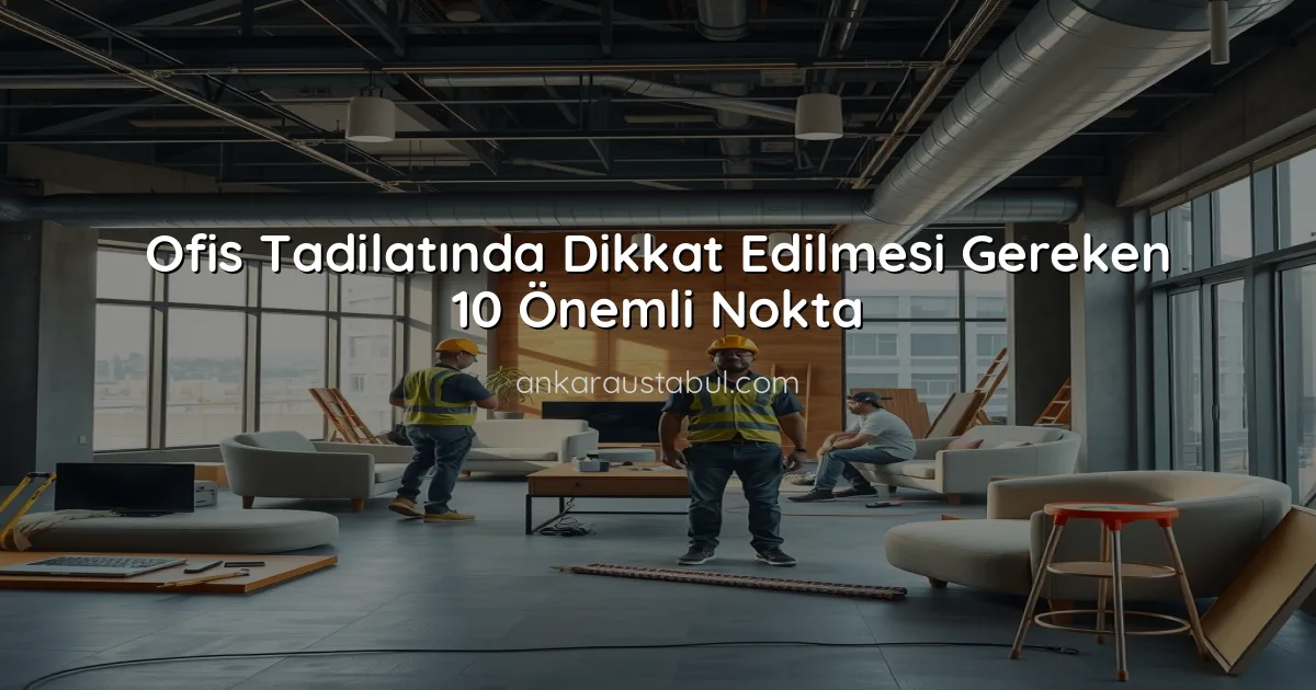 Ofis Tadilatında Dikkat Edilmesi Gereken 10 Önemli Nokta