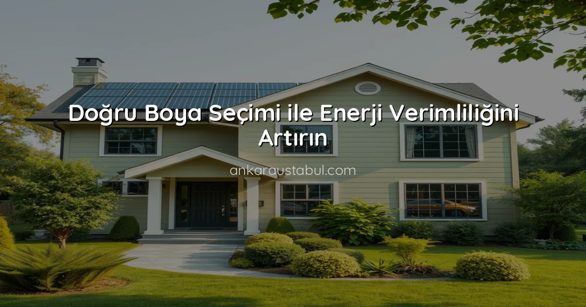 Doğru Boya Seçimi ile Enerji Verimliliğini Artırın