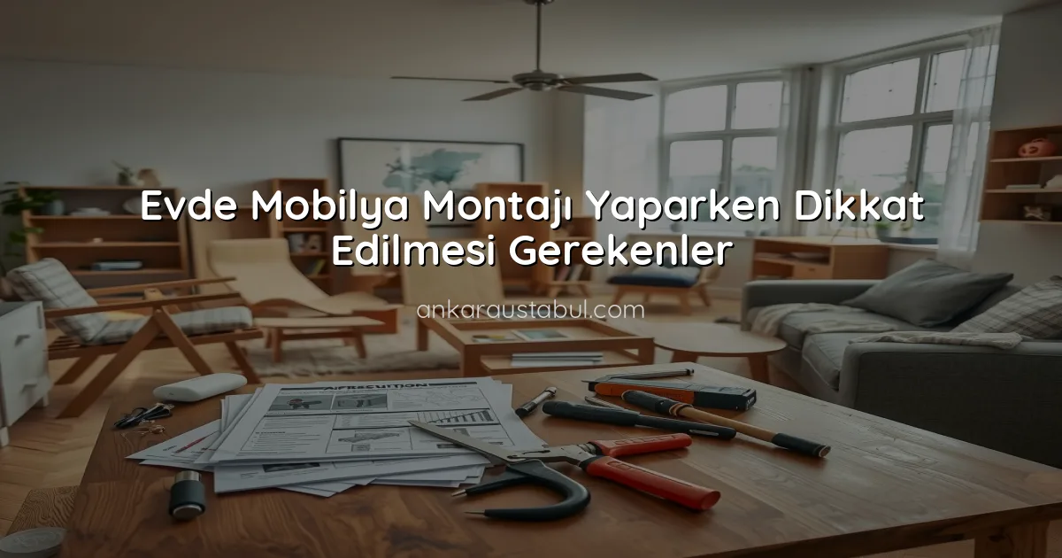 Evde Mobilya Montajı Yaparken Dikkat Edilmesi Gerekenler