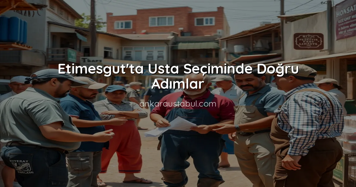 Etimesgut'ta Usta Seçiminde Doğru Adımlar