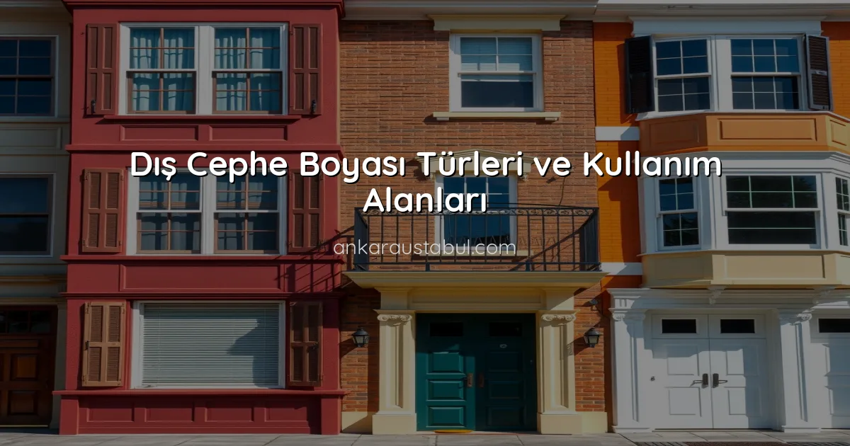 Dış Cephe Boyası Türleri ve Kullanım Alanları