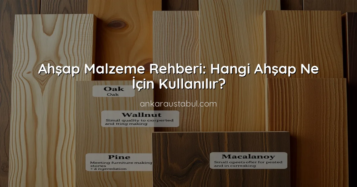 Ahşap Malzeme Rehberi: Hangi Ahşap Ne İçin Kullanılır?