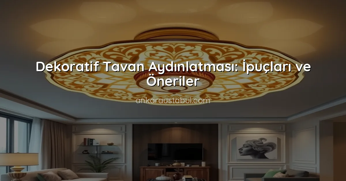 Dekoratif Tavan Aydınlatması: İpuçları ve Öneriler