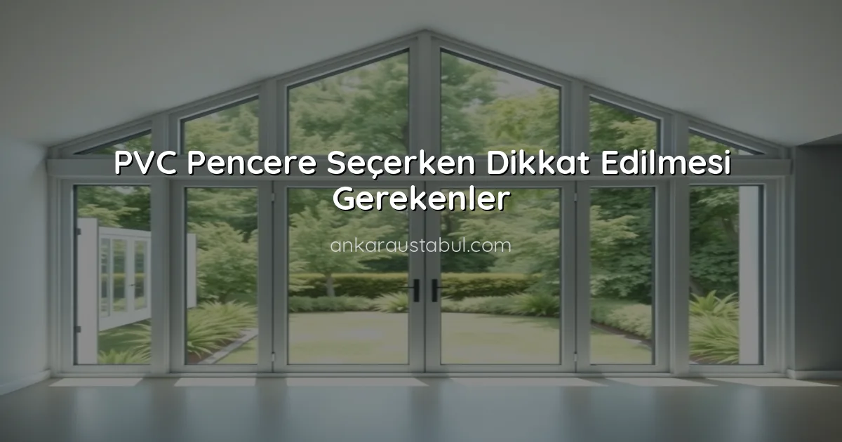 PVC Pencere Seçerken Dikkat Edilmesi Gerekenler
