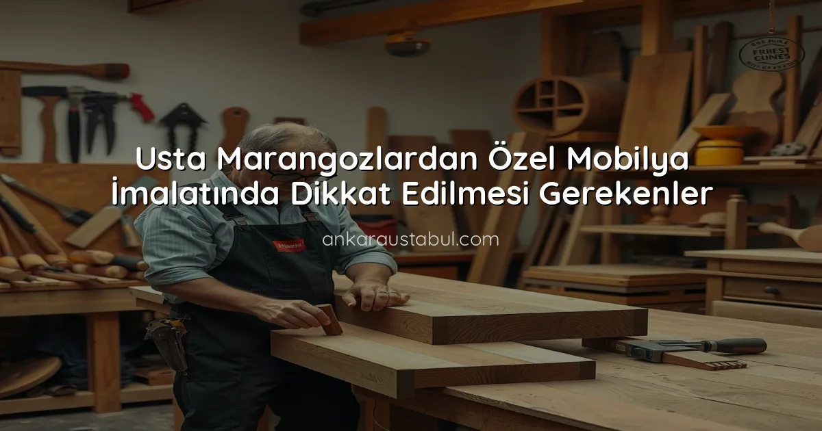 Usta Marangozlardan Özel Mobilya İmalatında Dikkat Edilmesi Gerekenler