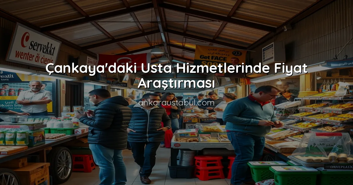 Çankaya'daki Usta Hizmetlerinde Fiyat Araştırması