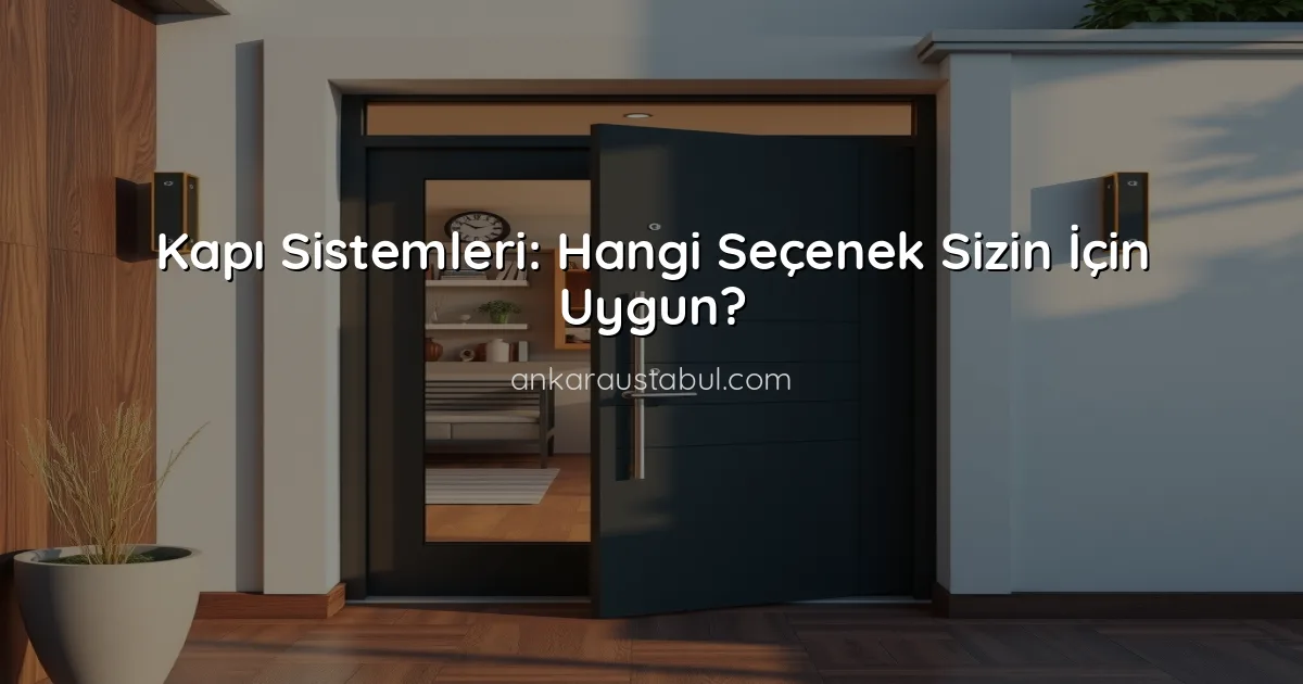 Kapı Sistemleri: Hangi Seçenek Sizin İçin Uygun?