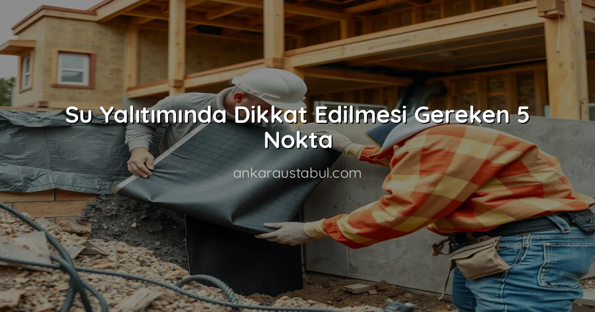 Su Yalıtımında Dikkat Edilmesi Gereken 5 Nokta