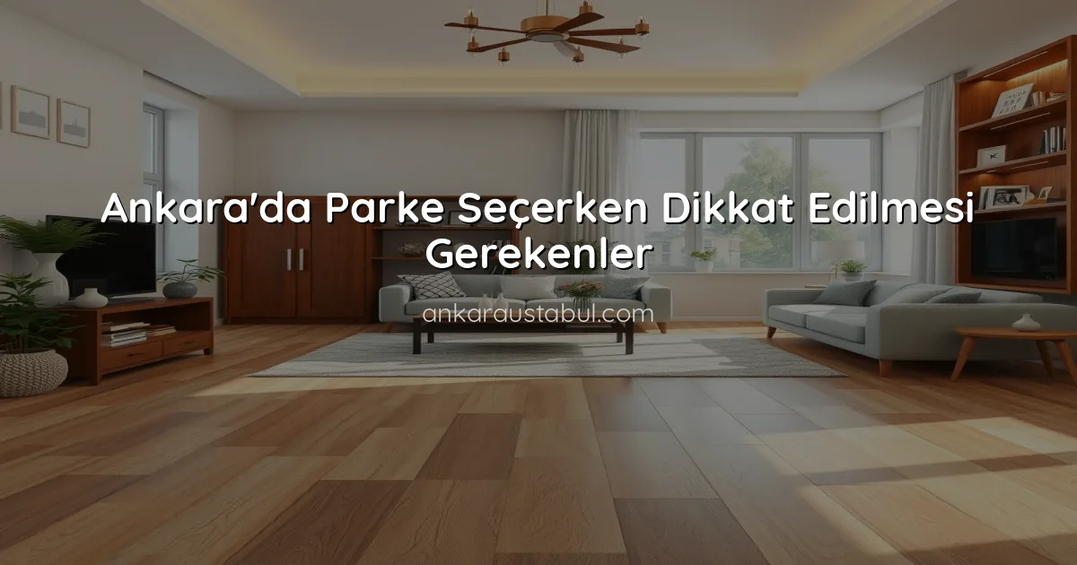 Ankara'da Parke Seçerken Dikkat Edilmesi Gerekenler