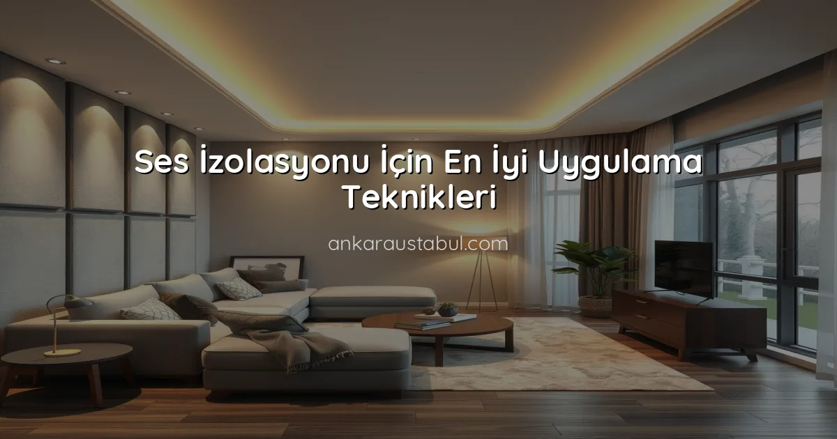 Ses İzolasyonu İçin En İyi Uygulama Teknikleri