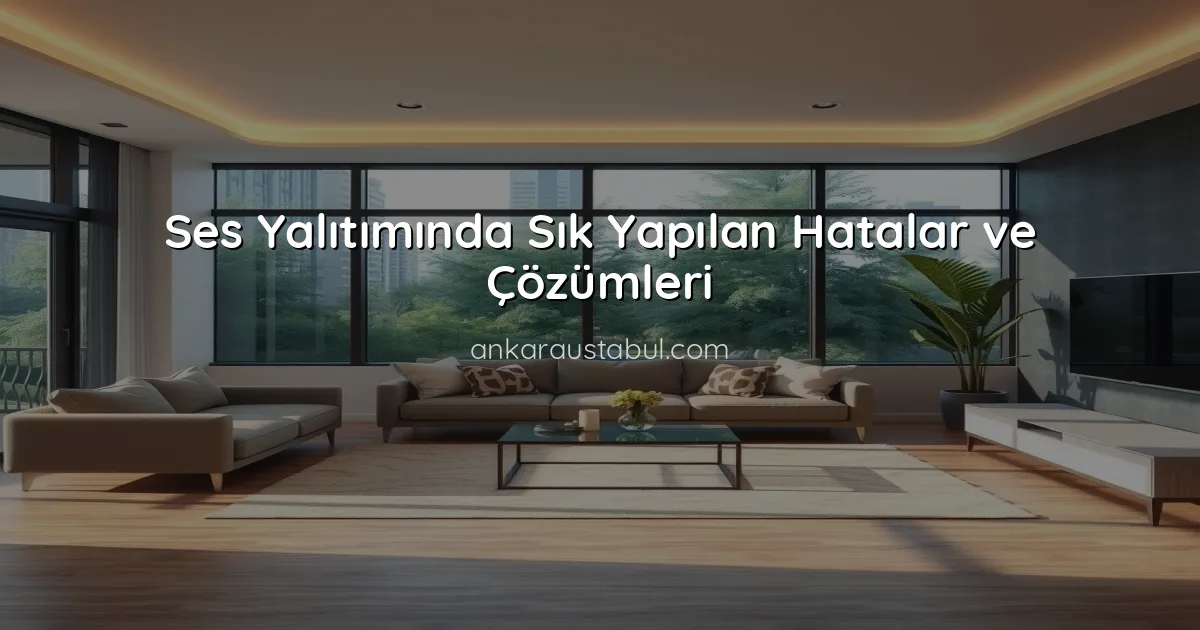 Ses Yalıtımında Sık Yapılan Hatalar ve Çözümleri