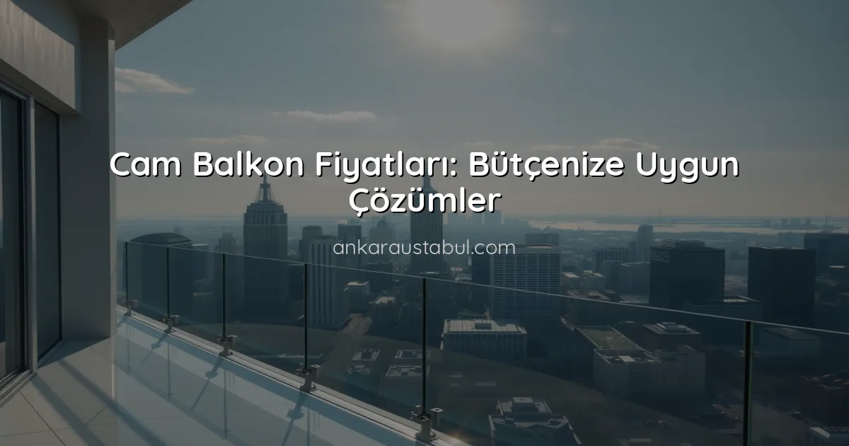 Cam Balkon Fiyatları: Bütçenize Uygun Çözümler
