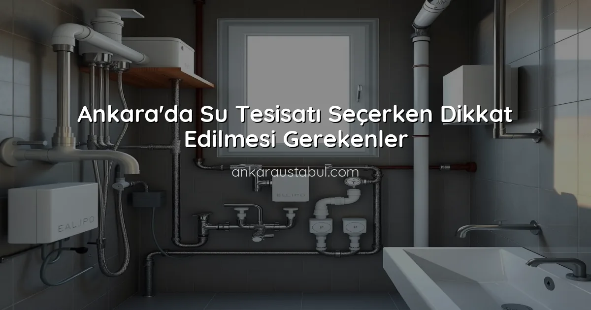 Ankara'da Su Tesisatı Seçerken Dikkat Edilmesi Gerekenler