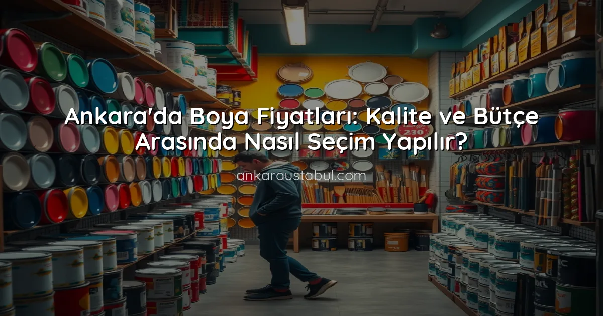 Ankara'da Boya Fiyatları: Kalite ve Bütçe Arasında Nasıl Seçim Yapılır?