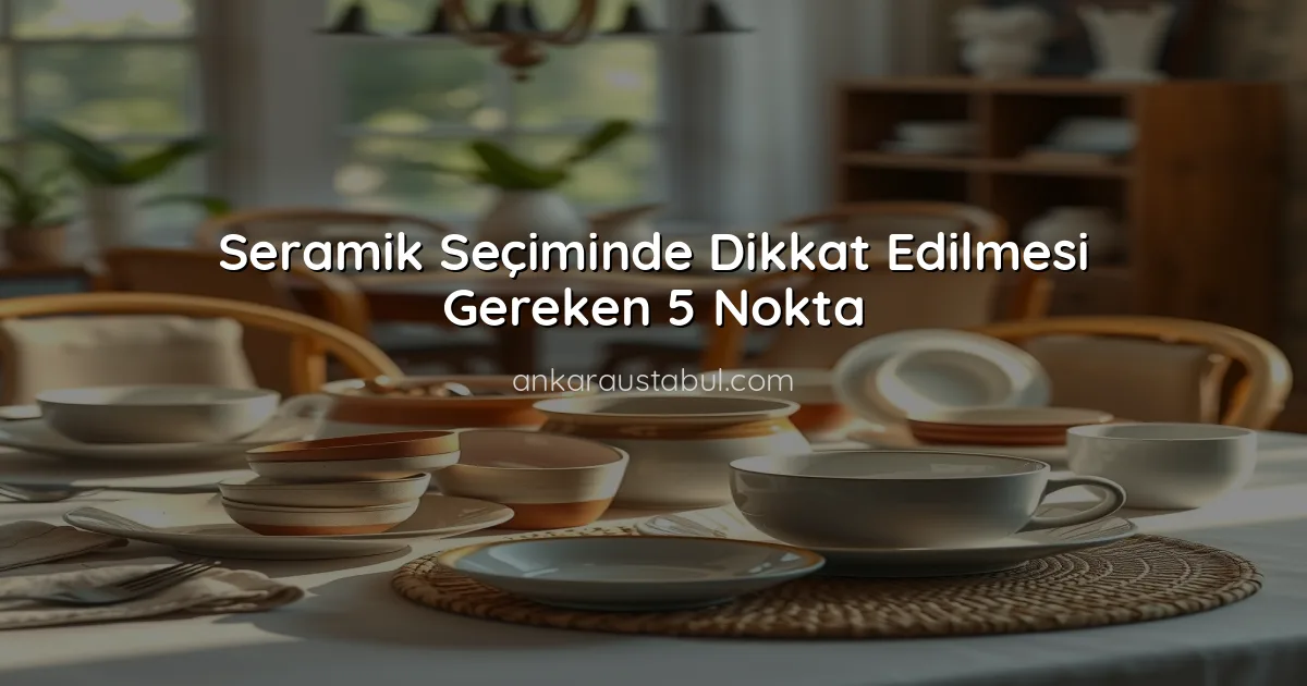 Seramik Seçiminde Dikkat Edilmesi Gereken 5 Nokta